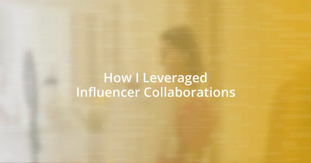 How I Leveraged Influencer Collaborations