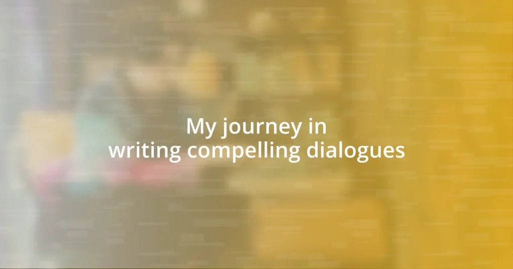 My journey in writing compelling dialogues